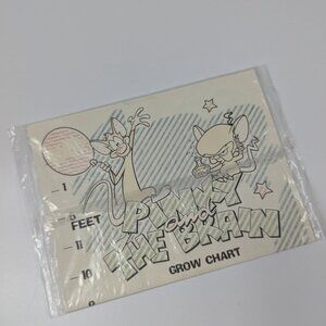 Vintage Pinky & the Brain Paper Growth Chart NEW, Sealed!
